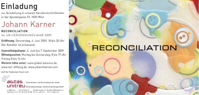 Einladung zur Ausstellung Reconciliation