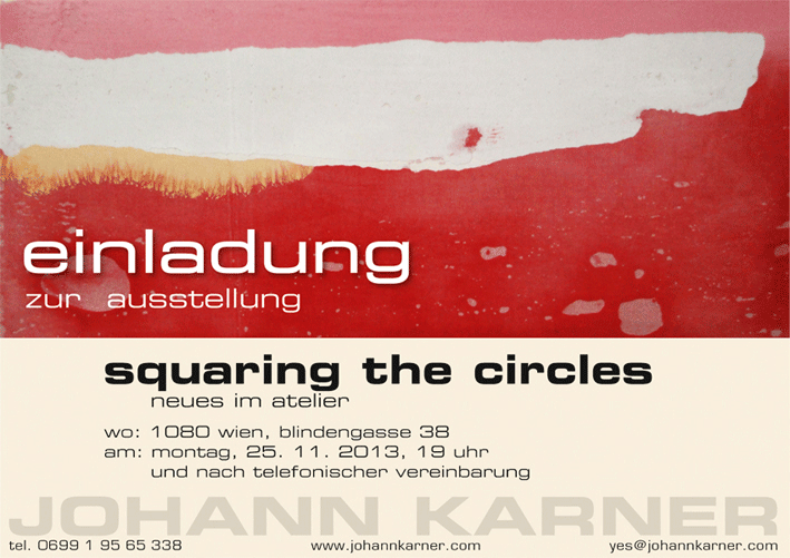 Einladung zur Ausstellung Squaring Circles