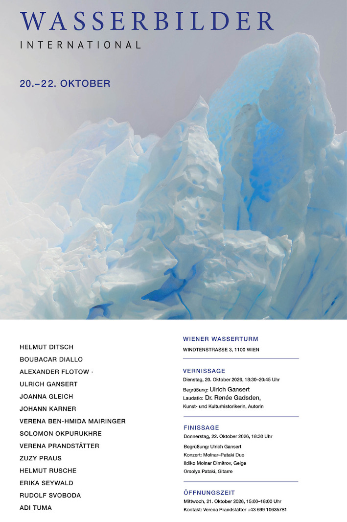 Einladung zur Vernissage Wasserbilder, Wien