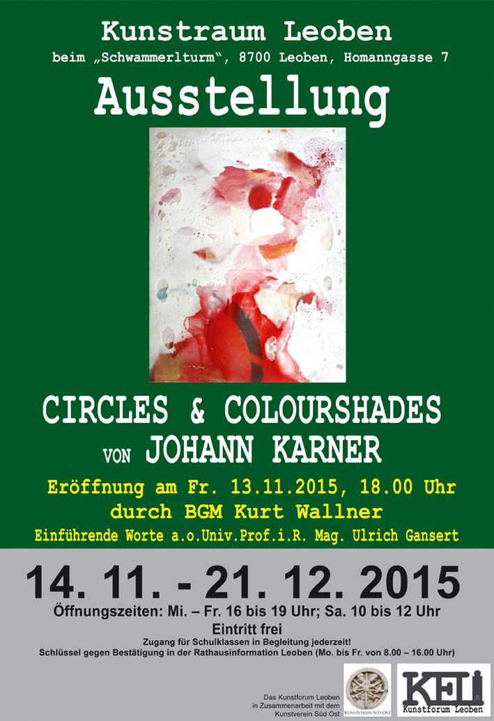 Einladung zur Ausstellung circles & colourshades