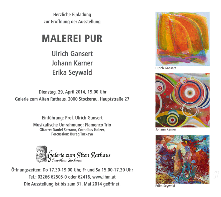 Einladung zur Ausstellung Malerei Pur