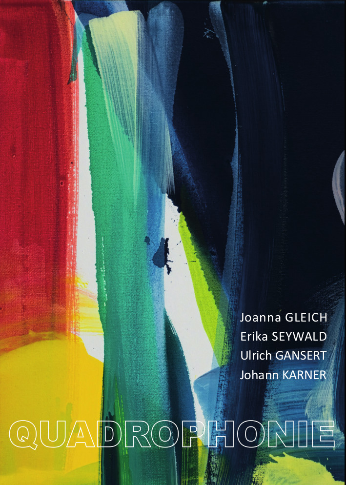 Plakat zur Ausstellung Quadrophonie, Wien